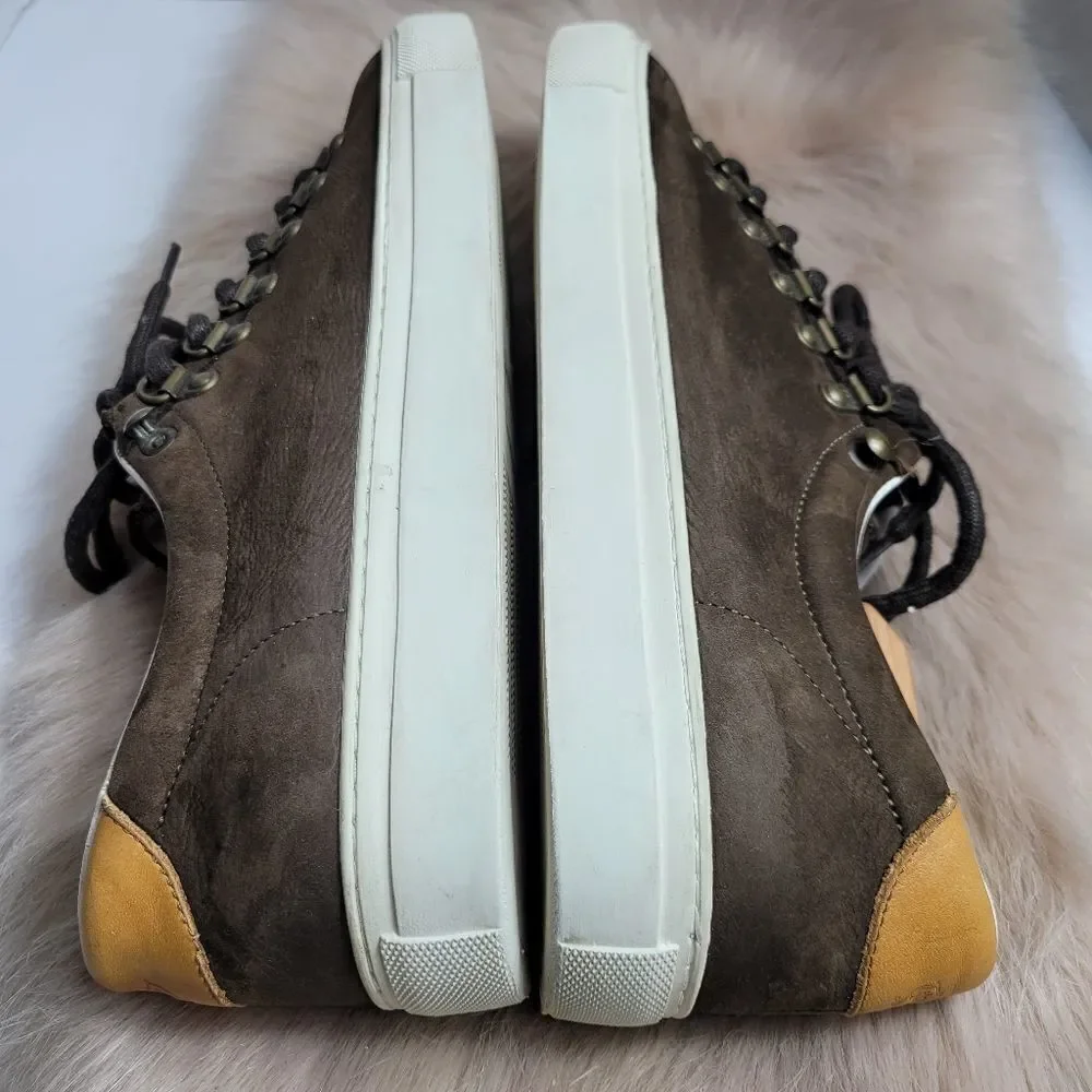 Massimo Dutti Low Top Men's  Brown SuedeSneaker Shoes